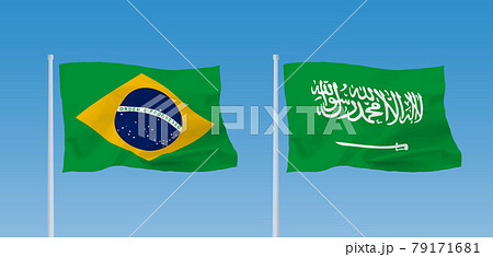 サウジアラビアとブラジルの国旗