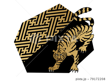 和柄の虎のイラスト 年賀状素材用 干支のクリップアート のイラスト素材