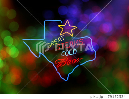 Photo Composite Image, Sign Great Steaks Cold Beer 79172524