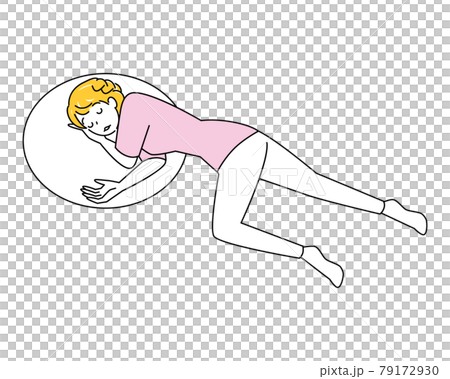熱中症等の体調不良で倒れたので横向きに寝て安静にしている可愛い女性 回復体位 イラスト ベクター 熱中症等の体調不良で倒れたので横向きに寝て安静にしている可愛い女性 回復体位 イラスト ベクター 79172930