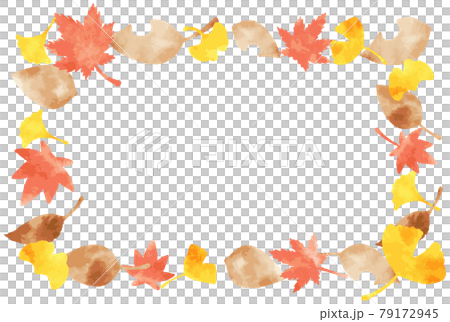 Gentle watercolor autumn leaf frame Gentle watercolor autumn leaf frame 79172945