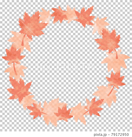 Beautiful watercolor maple circular frame Beautiful watercolor maple circular frame 79172950