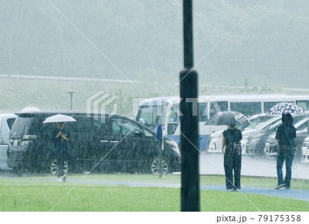 観戦中に突然の強雨 観戦中に突然の強雨 79175358