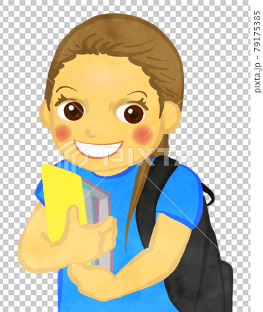 拿著筆記本的白人女孩 79175385