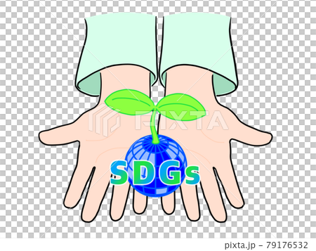 手のひらの地球から新芽が〜SDGs 79176532