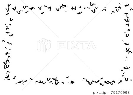 コウモリ　フレーム枠　ふちくっきり（ポストカード）（グリーティングカード） 79176998