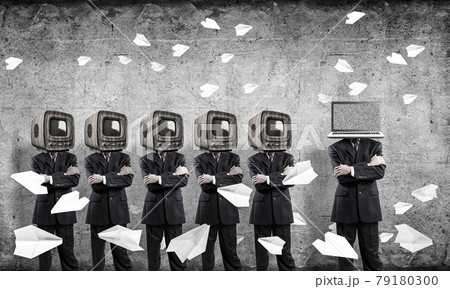 Modern technologies against old one. 79180300