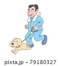 犬とランニングする男 79180327
