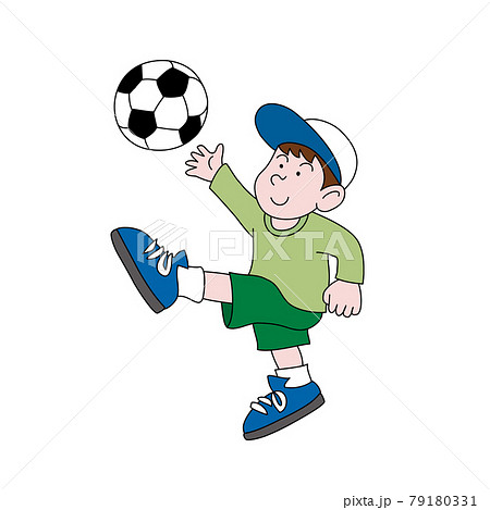 サッカー少年のイラスト素材
