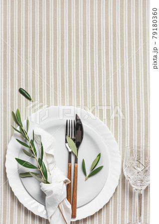 Festive, wedding or spring table setting 79180360