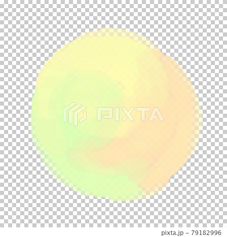 Watercolor paint-like bleeding circle-shaped... - Stock Illustration ...