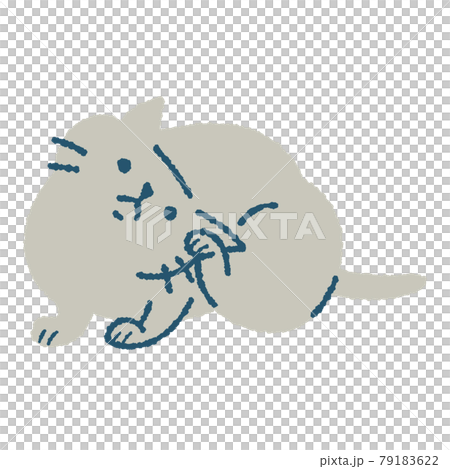 体をかく猫のイラスト 体をかく猫のイラスト 79183622