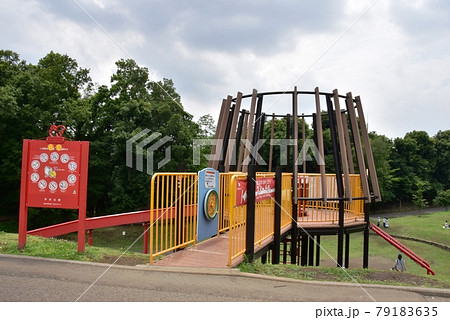 座間市　芹沢公園こども冒険ランドのローラー滑り台入口 79183635