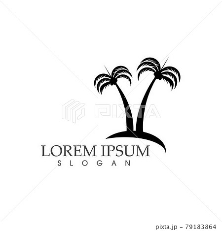Palm tree summer coconut tree logo vector  image 79183864