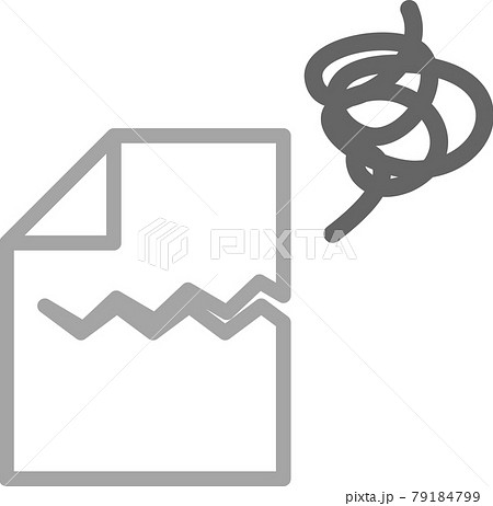 破損したデータファイルのアイコン 破損したデータファイルのアイコン 79184799