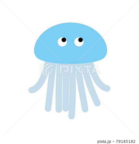 コミカルなクラゲのイラスト 79185182