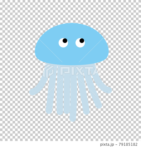 コミカルなクラゲのイラスト 79185182