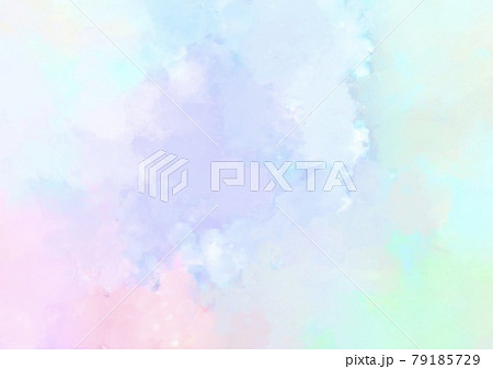 幻想的な夢かわいいパステルな虹色水彩テクスチャ背景のイラスト素材