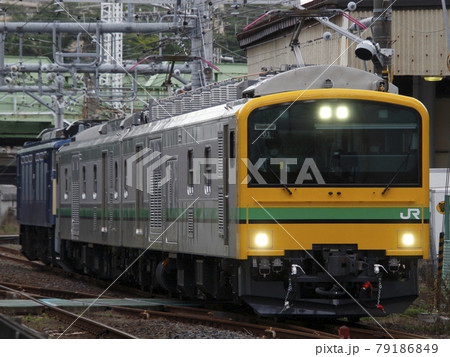 クモヤE493系による試運転列車(死重訓練) クモヤE493系による試運転列車(死重訓練) 79186849