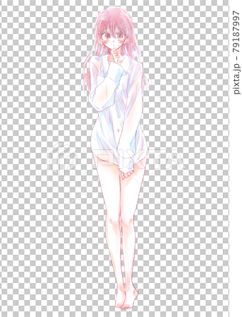 Woman in his shirt Woman in his shirt 79187997