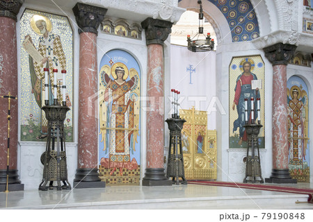 Kronstadt. Russia. Interior of the Naval Cathedral of St. Nicholas Kronstadt. Russia. Interior of the Naval Cathedral of St. Nicholas 79190848