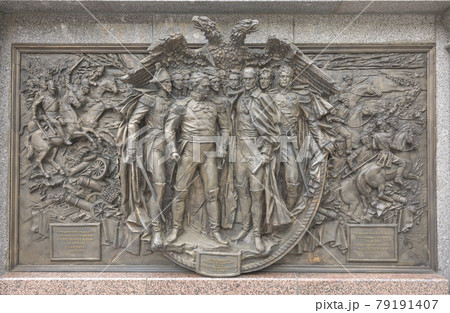 Bas-reliefs at the monument to Alexander 1 in the Alexander Garden 79191407
