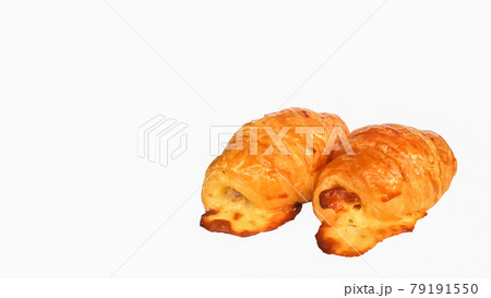 Croissant, White Background, Cut Out, Baked Pastry Item, Bakery Croissant, White Background, Cut Out, Baked Pastry Item, Bakery 79191550