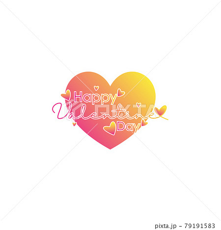 happy valentine day vector design background, with the concept of typography and heart or love 79191583