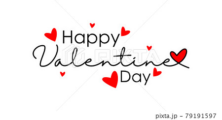 happy valentine day vector design background, with the concept of typography and heart or love 79191597