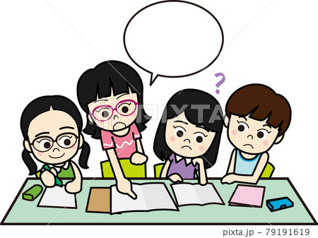 小学生勉強中教えて 79191619