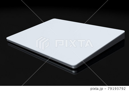 Silver computer trackpad or wireless touch pad isolated on black background Silver computer trackpad or wireless touch pad isolated on black background 79193792