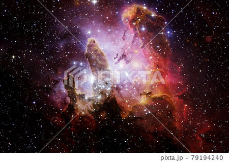 Outer space art. Starfield. Elements of this image furnished by NASA. 79194240