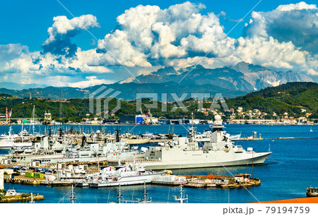 Naval ships at La Spezia in Italy Naval ships at La Spezia in Italy 79194759