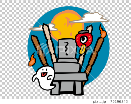 Youkai gathering around the grave 2 79196843