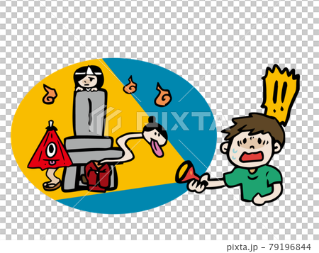 A boy who is surprised to discover ghosts 79196844