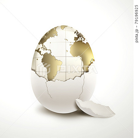 World In Egg Shellのイラスト素材