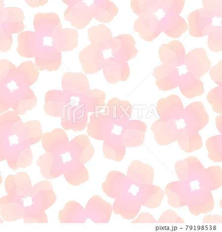 水彩風のピンクの花の背景 79198538