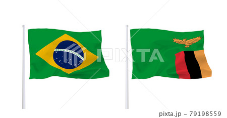 ザンビアとブラジルの国旗 79198559