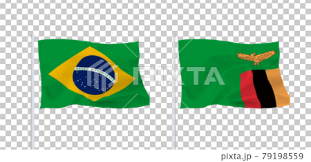 ザンビアとブラジルの国旗 79198559