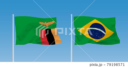 ザンビアとブラジルの国旗