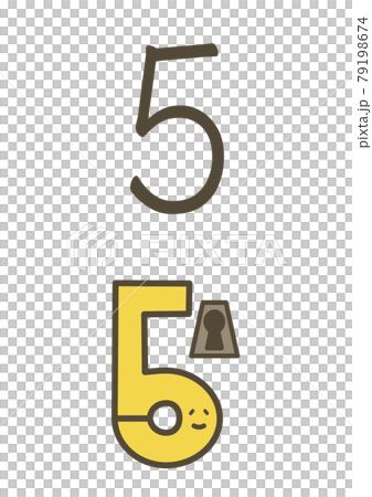 Number poster 5 keys 79198674