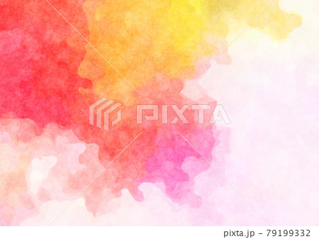 透明水彩 水彩画 桃色 79199332