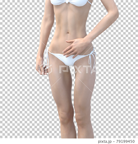 Body care image perming3DCG illustration material 79199450