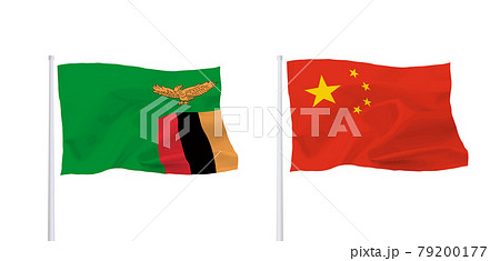 ザンビアと中国の国旗