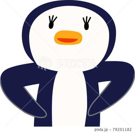 指をさして案内する可愛いペンギン 指をさして案内する可愛いペンギン 79201182