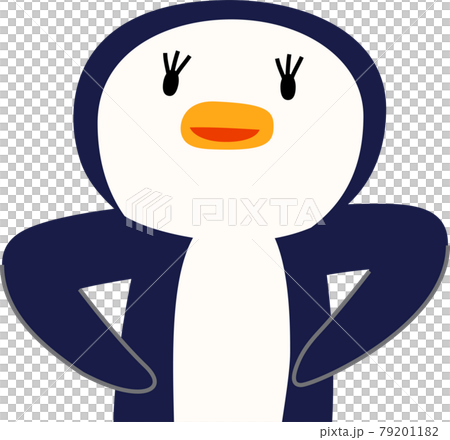 指をさして案内する可愛いペンギン 指をさして案内する可愛いペンギン 79201182