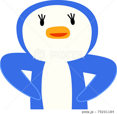 指をさして案内する可愛いペンギン 指をさして案内する可愛いペンギン 79201184