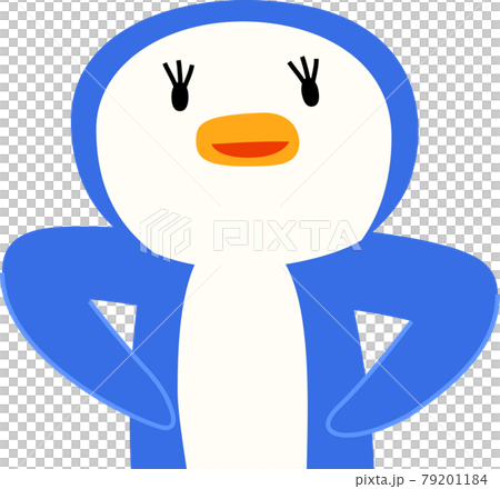 指をさして案内する可愛いペンギン 指をさして案内する可愛いペンギン 79201184