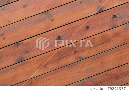 Varnished wood background from cabin exterior. Brown wood barn plank 79201377
