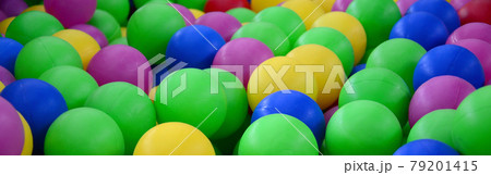 Swimming pool for fun and jumping in colored plastic balls 79201415